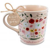 2pk -Coffee Cup Floral Flourish 1Thes 5:16-18 - (Pack of 2) 2pk -Coffee Cup Floral Flourish 1Thes 5:16-18 - (Pack of 2)