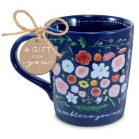 2pk -Coffee Mug Floral May Lord Bless 20 Oz - (Pack of 2)