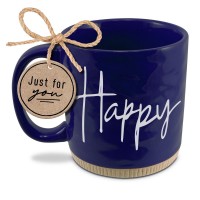2pk -Coffeecup Powerful Words Blue Happy 16Oz - (Pack of 2) 2pk -Coffeecup Powerful Words Blue Happy 16Oz - (Pack of 2)