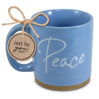 2pk -Mug Powerful Words Peace Lt Blue 16 oz - (Pack of 2) 2pk -Mug Powerful Words Peace Lt Blue 16 oz - (Pack of 2)