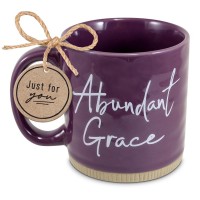 2pk -Mug Abundant Grace Purple 16 oz - (Pack of 2)