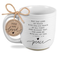 2pk -Coffeemug May The Lord Of Peace Textured - (Pack of 2)