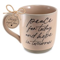 2pk -Coffee Mug Peace For Today Peach - (Pack of 2)