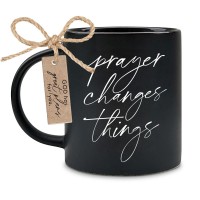 2pk -Mug Black Prayer Changes Things 18 Oz - (Pack of 2) 2pk -Mug Black Prayer Changes Things 18 Oz - (Pack of 2)