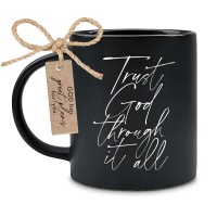 2pk -Mug Black Trust God Through It All 18 Oz - (Pack of 2) 2pk -Mug Black Trust God Through It All 18 Oz - (Pack of 2)