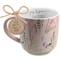 2pk -Coffee Mug Spring Garden Joy Peace 18 Oz - (Pack of 2)