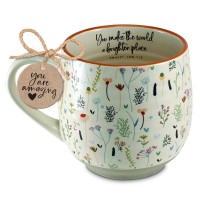 2pk -Coffee Mug Make The World Vintage Floral - (Pack of 2)
