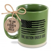 2pk -Mug One Nation Under God Green 16 oz - (Pack of 2)