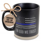 2pk -Mug In God We Trust LawEnforcement Black - (Pack of 2)