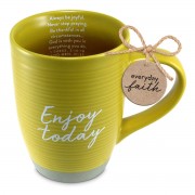 2pk -Coffee Mug Enjoy Today Mustard Yellow - (Pack of 2) 2pk -Coffee Mug Enjoy Today Mustard Yellow - (Pack of 2)