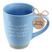 2pk -Coffee Mug World Needs God Powder Blue - (Pack of 2)