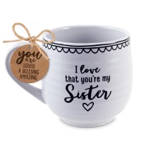 2pk -Coffeecup Textured Sister White 18Oz - (Pack of 2) 2pk -Coffeecup Textured Sister White 18Oz - (Pack of 2)