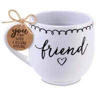 2pk -Coffeecup Textured Friend White 18Oz - (Pack of 2) 2pk -Coffeecup Textured Friend White 18Oz - (Pack of 2)