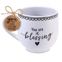 2pk -Mug ArtisanDoodles You Are Blessing 18oz - (Pack of 2)