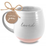 2pk -Coffeecup Textured Loved White 18Oz - (Pack of 2)