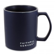 2pk -Mug Faithful Servant Navy Matt.5:6 18 oz - (Pack of 2)