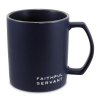 2pk -Mug Faithful Servant Navy Matt.5:6 18 oz - (Pack of 2)