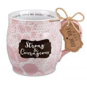 2pk -Mug Pretty Print Strong Courageous 13 Oz - (Pack of 2)