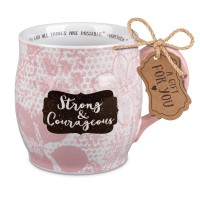 2pk -Mug Pretty Print Strong Courageous 13 Oz - (Pack of 2)