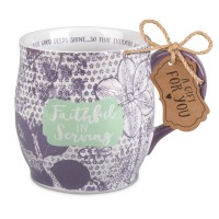 2pk -Mug Pretty Print Faithful In Serving13Oz - (Pack of 2)