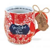 2pk -Mug Pretty Print Grateful For You 13Oz - (Pack of 2)