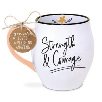 2pk -Mug Touch Of Color Strength Courage 18Oz - (Pack of 2)
