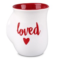 2pk -Handwarmer Mug Loved Heart White 18 Oz - (Pack of 2)