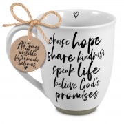 2pk -Mug Today I Will Choose Hope White 20 oz - (Pack of 2)