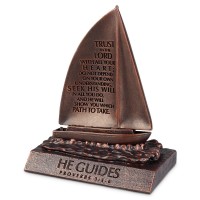2pk -Sculpture Of Faith He Guides Boat 5.25"H - (Pack of 2)