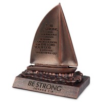 2pk -Sculpture Of Faith Be Strong Boat 5.25"H - (Pack of 2)