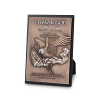2pk -SculpturePlaque Moments Of Faith US Flag - (Pack of 2)