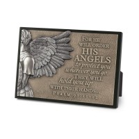 2pk -SculpturePlaque Moments Of Faith Angel - (Pack of 2)