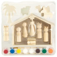 2pk -NATIVITY WOOD PAINT SET - (Pack of 2)