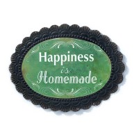 IRON PLAQUE 18X13 HAPPINESS IRON PLAQUE 18X13 HAPPINESS