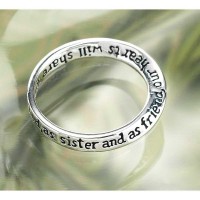 2pk -RING DEAR SISTER MOBIUS SIL PLT SIZE 9 - (Pack of 2)
