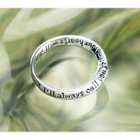 2pk -RING DEAR FRIEND MOBIUS SIL PLT SIZE 8 - (Pack of 2)