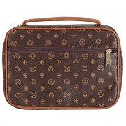 Bible Cover Brown Heart Large
