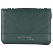 Bible Case Quilted Be Still Green XLarge