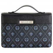 BIBLE COVER TRUST IN LORD BLACK/GREY XL