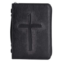 Bible Case Vintage Cross Black XLarge