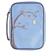 Bible Cover As For Me & My House Blue XL