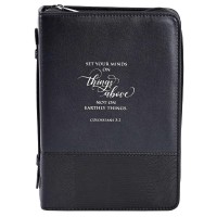 Bible Case Set Your Mind On Black XL