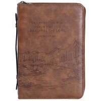 Bible Case For I Know The Plans Brown XL