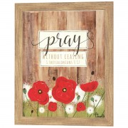 Framed Wall Art Poppies Pray Without