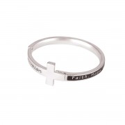BRC-FHL HORIZ CRS BLK ENAMEL SIL PLT