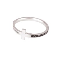 BRC-FHL HORIZ CRS BLK ENAMEL SIL PLT BRC-FHL HORIZ CRS BLK ENAMEL SIL PLT