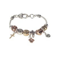Bracelet Walk By Faith 3T Bead Silver Pl Bracelet Walk By Faith 3T Bead Silver Pl
