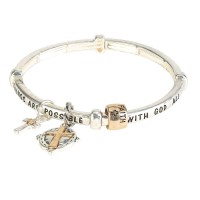 Bracelet Message Matt.19:26 2Tone Bracelet Message Matt.19:26 2Tone