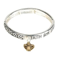Bracelet Stretch Faith Hope Love