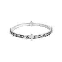 Bracelet Multi Cross Swirls Silver